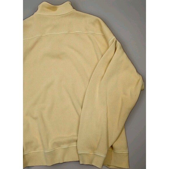Vintage Tommy Bahama Men’s XXL Yellow 1/4 Zip Cotton Sweatshirt Pullover EUC - Picture 9 of 10